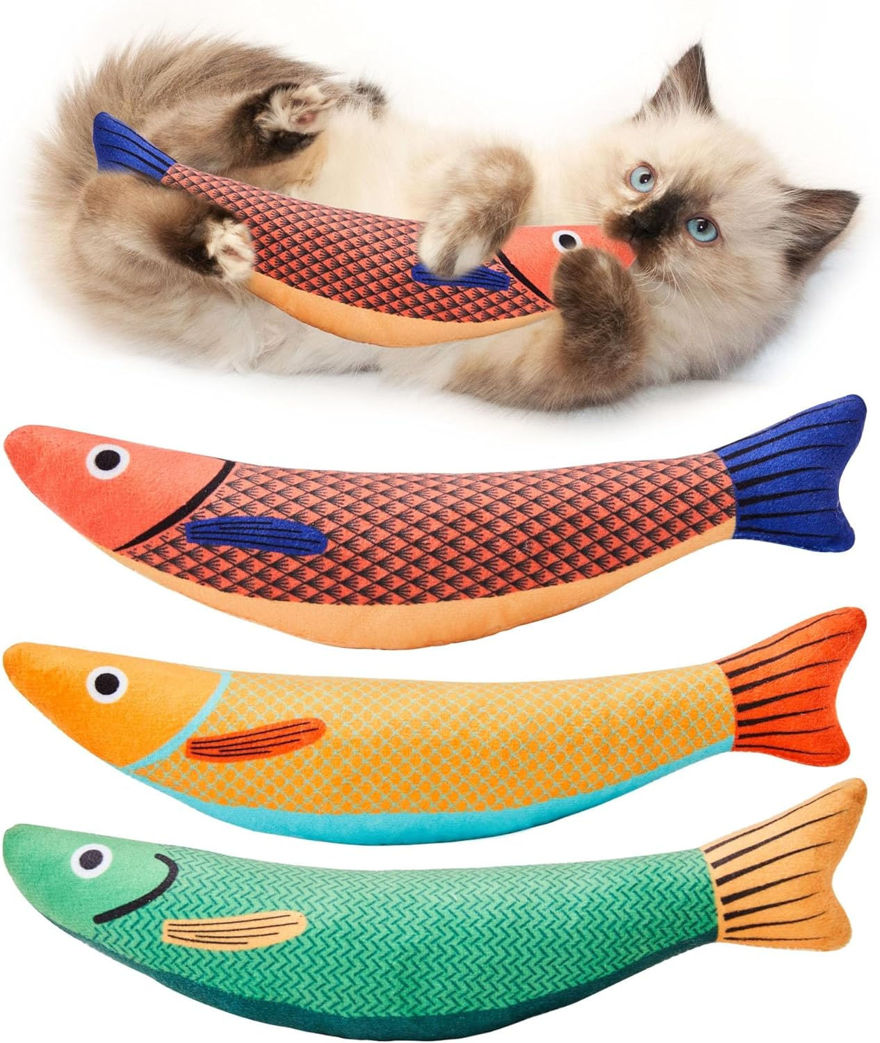 Purr & Chew β Interactive Catnip Fish Toy with Crinkle Sound