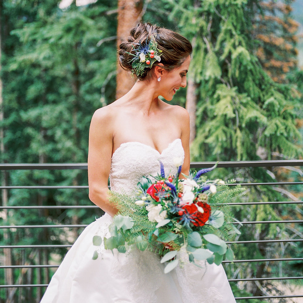 How to choose your wedding hair style. Root Salon in Granby, CO guides brides through venue, hair type, dress, and veil considerations for a perfect mountain wedding look.