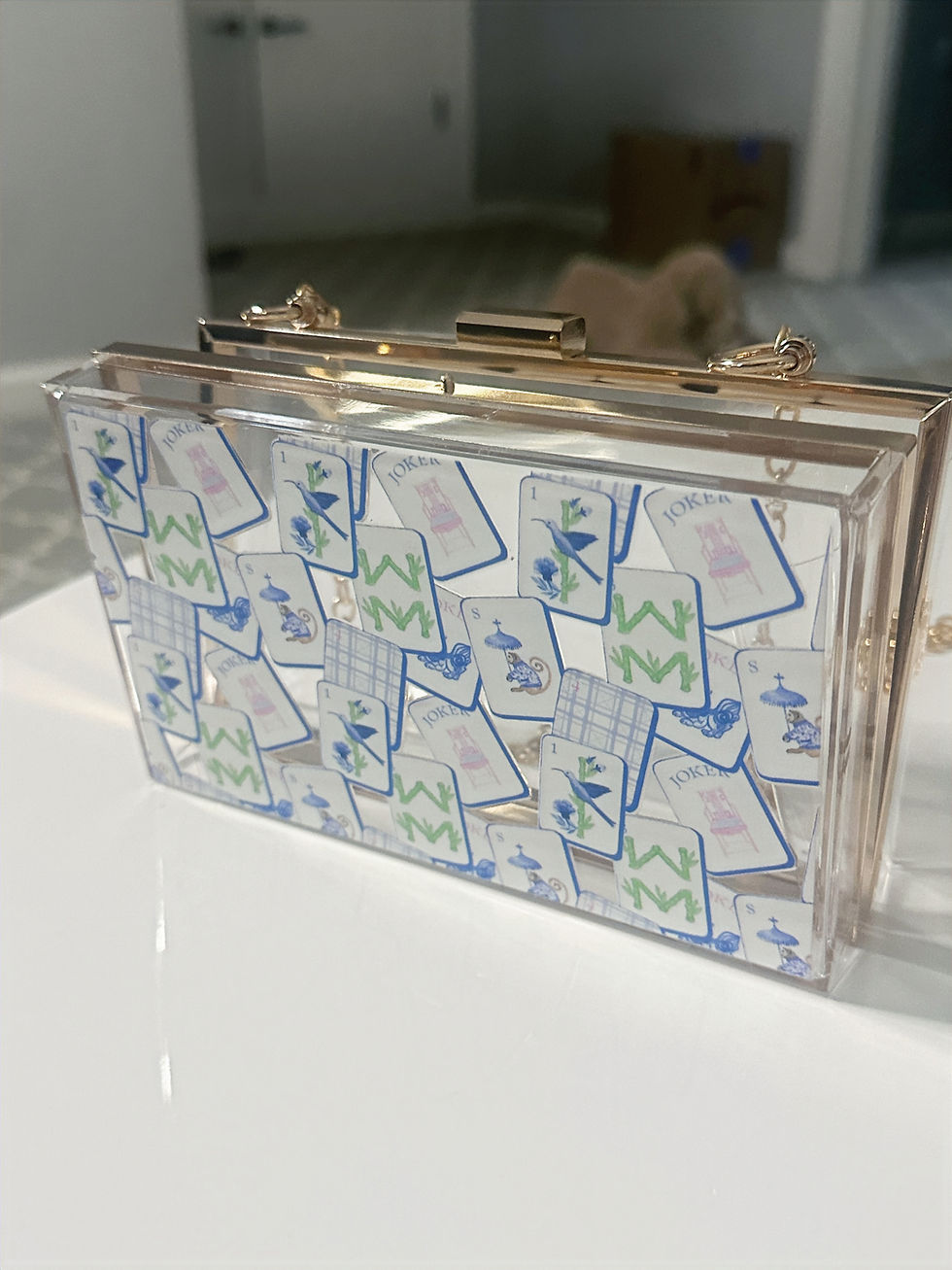 Thumbnail: Lucite Mahjong Purse