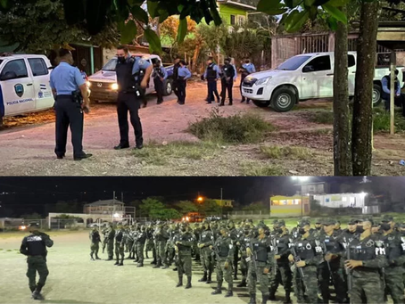 Equipo policial interviene colonia Villanueva para darle protección y seguridad a sus pobladores