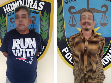 Policía reporta la detención de dos miembros de una banda criminal dedicada al narcomenudeo en zona
