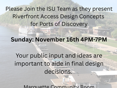 Marquette City Council amends current budget and Sunday, November 16th Meeting for Riverfront Access Design Concepts.