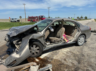 Two people injured, one seriously in a two-vehicle accident in Fayette County