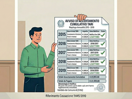 TARI: legittimo l'avviso di accertamento che comprende più annualità di imposta