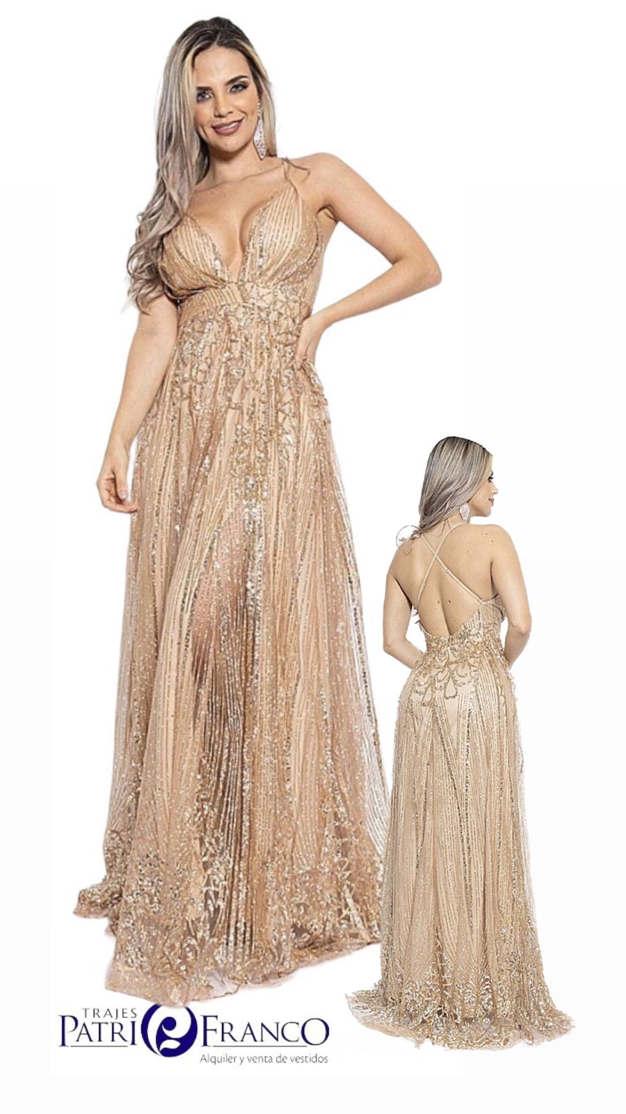 Vestido dorado #4551