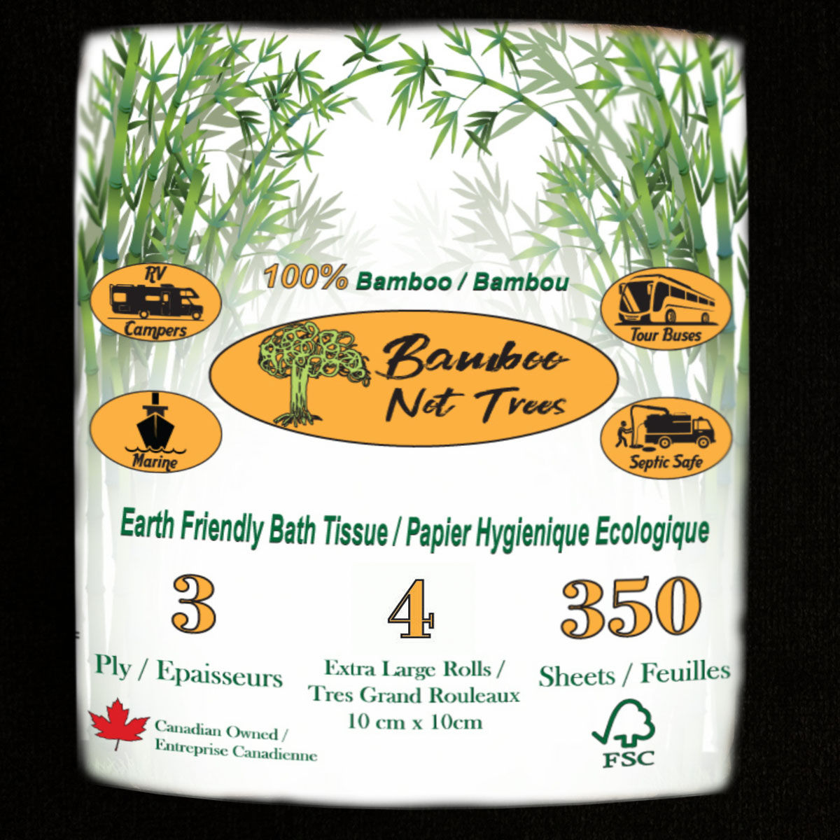 1 Case - 6 x 4 Packs | Naked / Unwrapped Toilet Paper