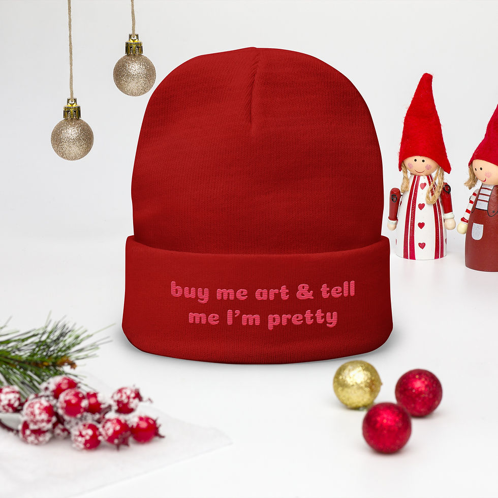 Thumbnail: Art Lover Beanie Artist Humor Funny Embroidered Beanie