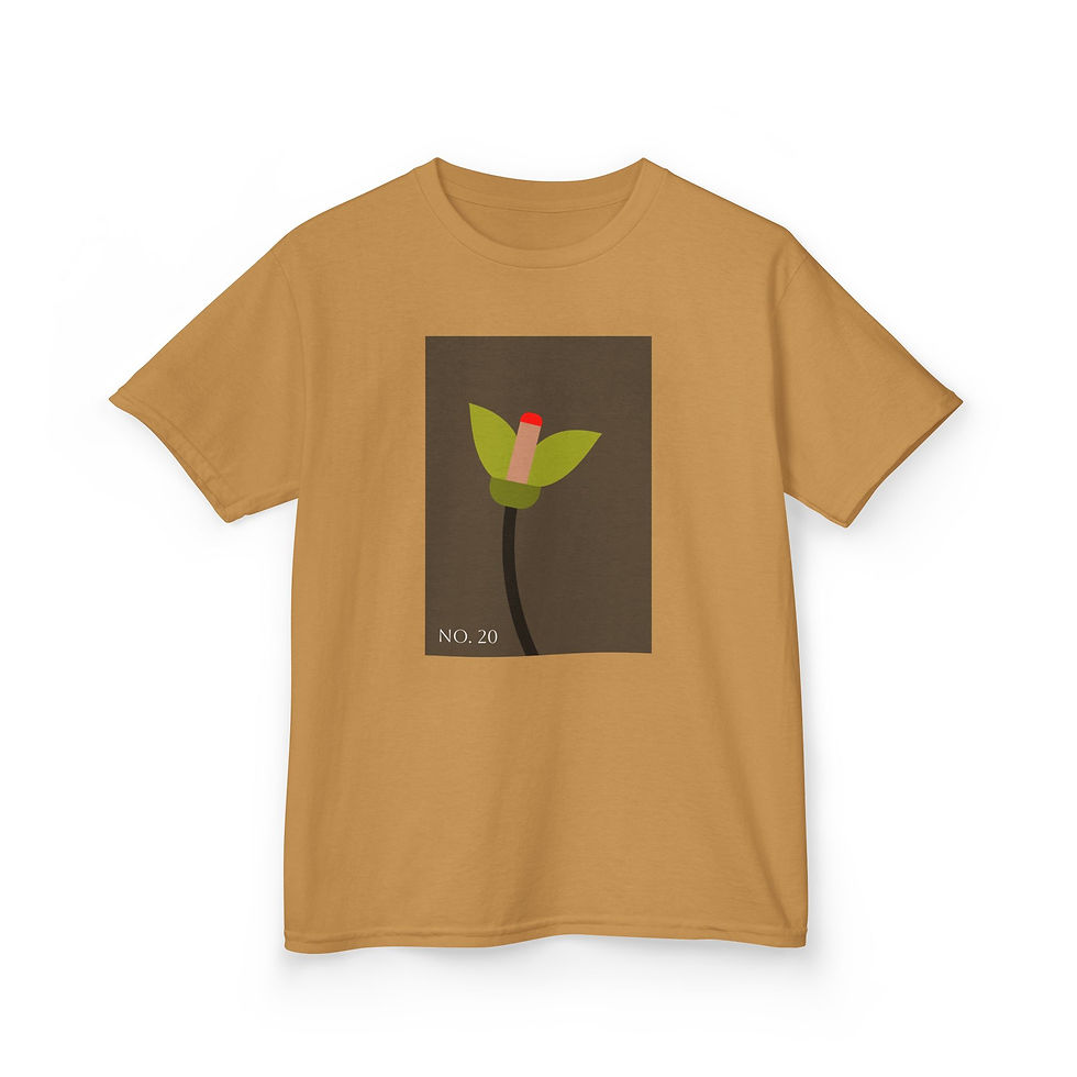 Thumbnail: No. 20 LMNOP LITTLES Kids Botanical Floral Tee — Modern Artsy Minimalist TShirt