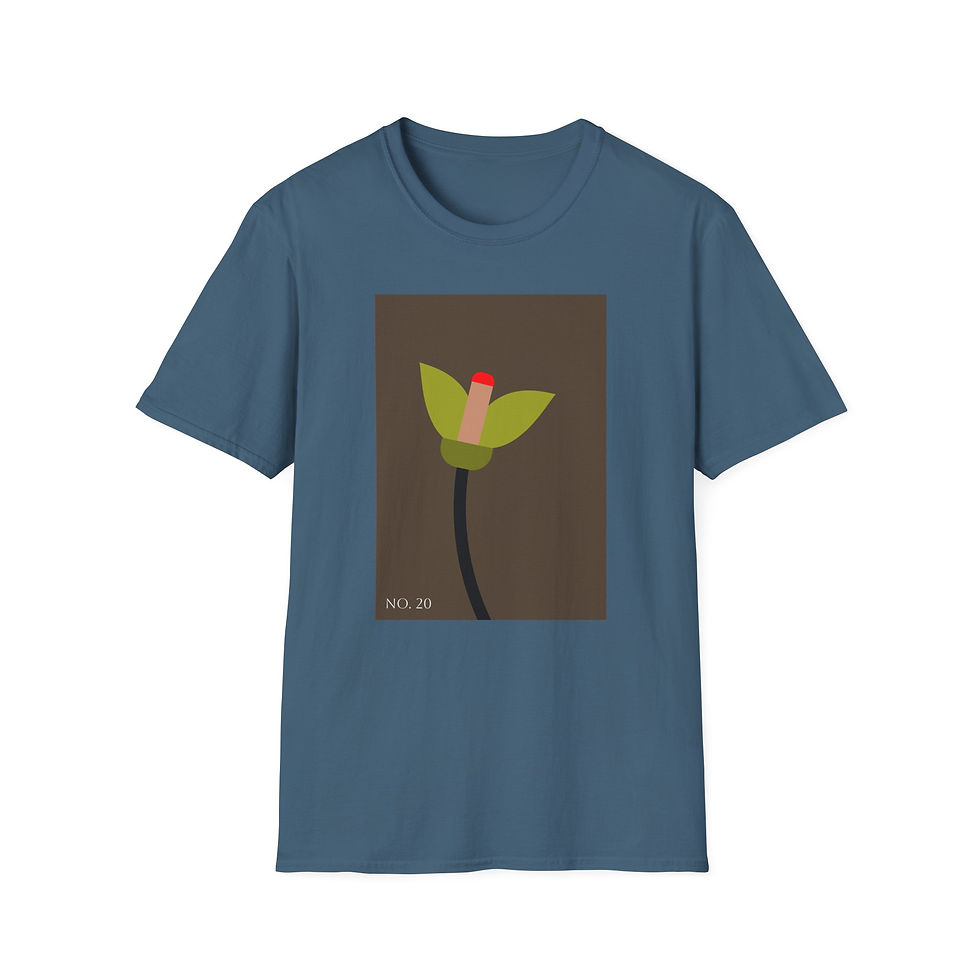 Thumbnail: No. 20 Minimalist Floral Botanical T‑Shirt — Modern Artsy Abstract Flower Tee