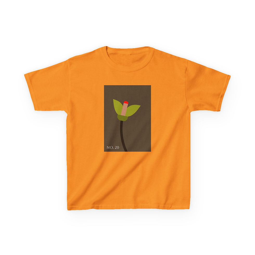 Thumbnail: No. 20 LMNOP LITTLES Kids Botanical Floral Tee — Modern Artsy Minimalist TShirt