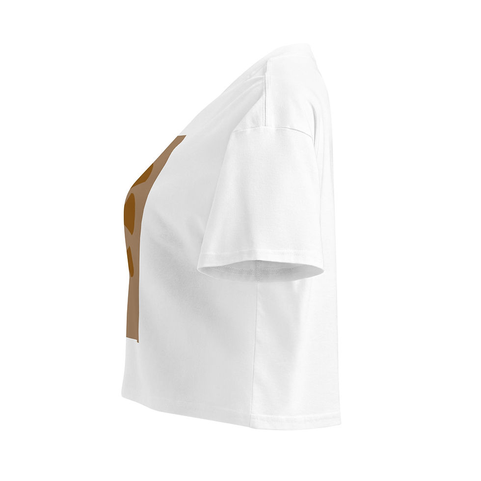 Thumbnail: No. 35 ARTSY HIP STATEMENT CROP TOP IN WHITE 