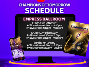 LIVE STREAM SCHEDULE - CHAMPIONS OF TOMORROW