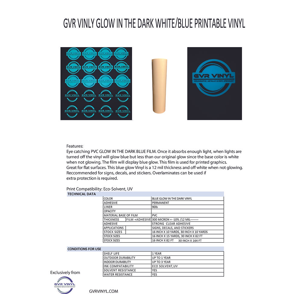 Thumbnail: 12 Mil Blue Glow in TheDark