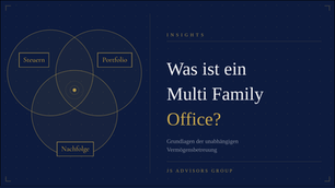 Ein Titelbild, welches die Frage stellt "Was ist ein Multi Family Office?"