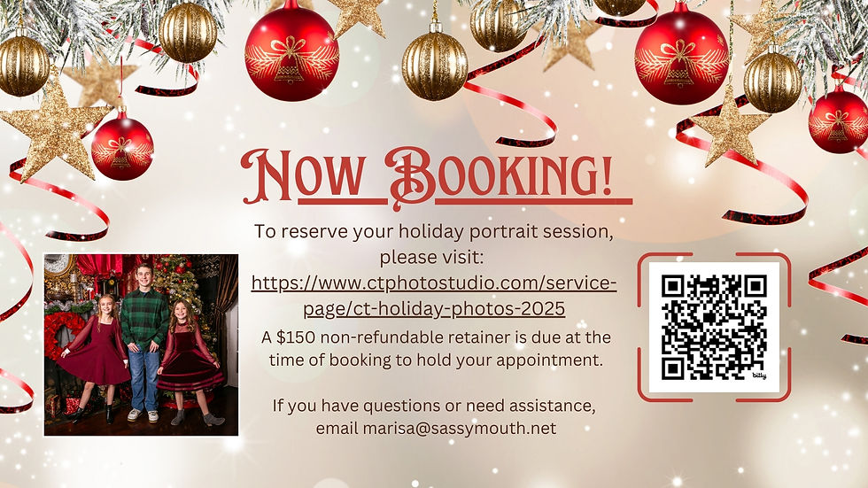 CT Christmas Photos Family Portraits Studio 2025 Top Best Award Winning Sassy Mouth Photography by Marisa Balletti-Lavoie