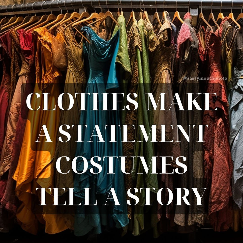 Autumn Fall Halloween Quotes Memes Illustrations Artwork sassy mouth Clothes make a statement, costumes tell a story