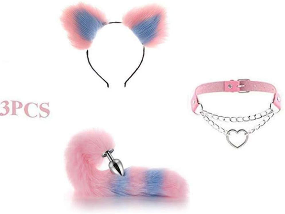 3-Piece Cosplay Kit with Collar & Butt Plug