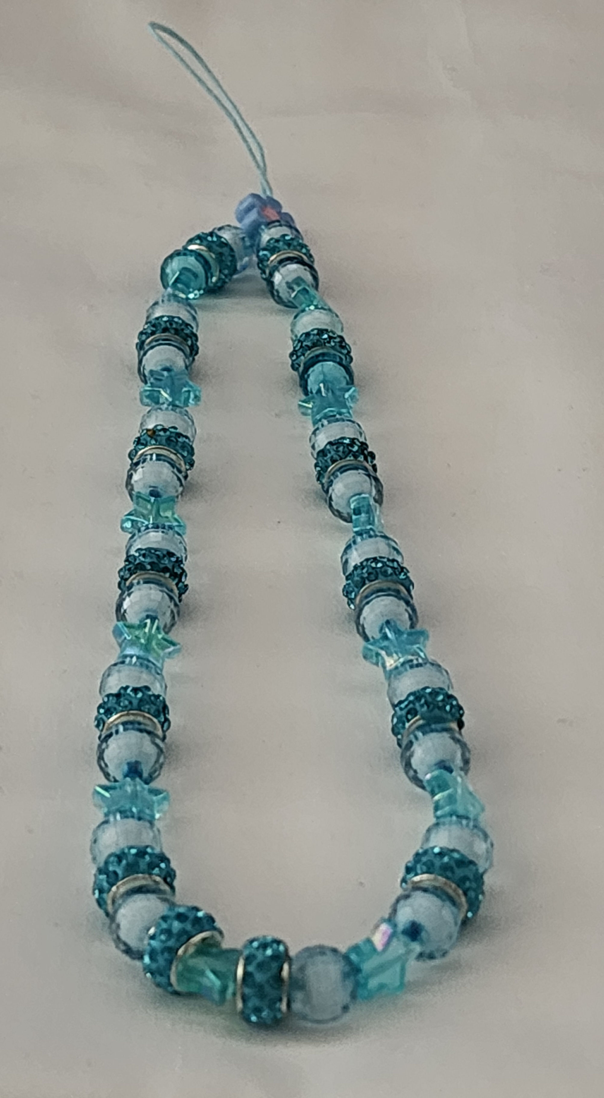 turquoise rhinestone charm