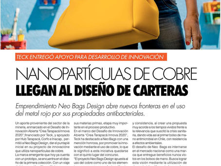 Nanopartículas de Cobre llegan al diseño de carteras
