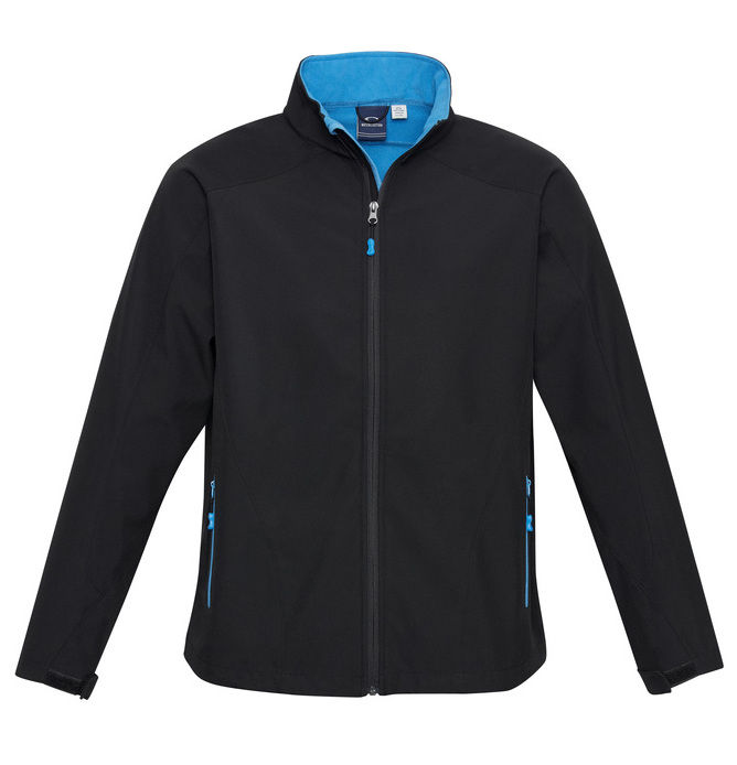 Mens Geneva Jacket - Black/Cyan