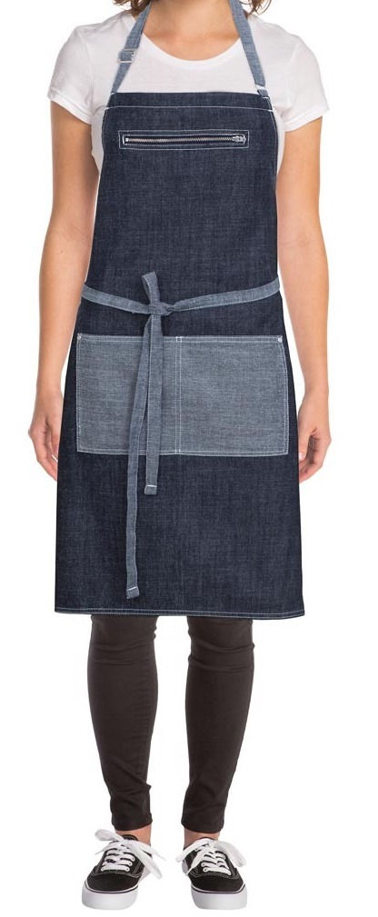 Manhattan Indigo Blue Denim Bib Apron