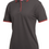 Thumbnail: LADIES CONTRAST POLO - GUNMETAL / RED