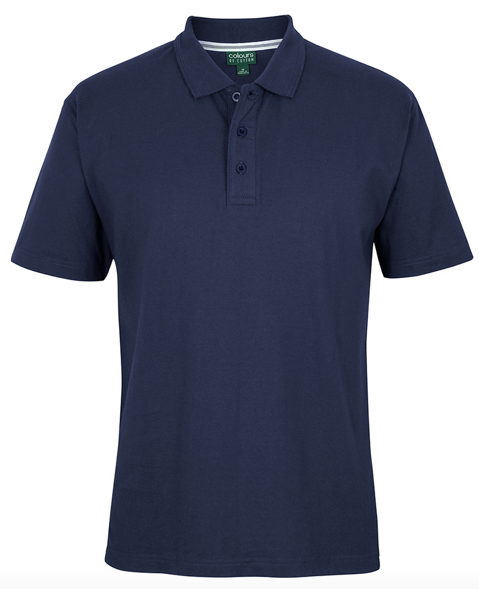 COLOURS OF COTTON JERSEY POLO - FRENCH NAVY