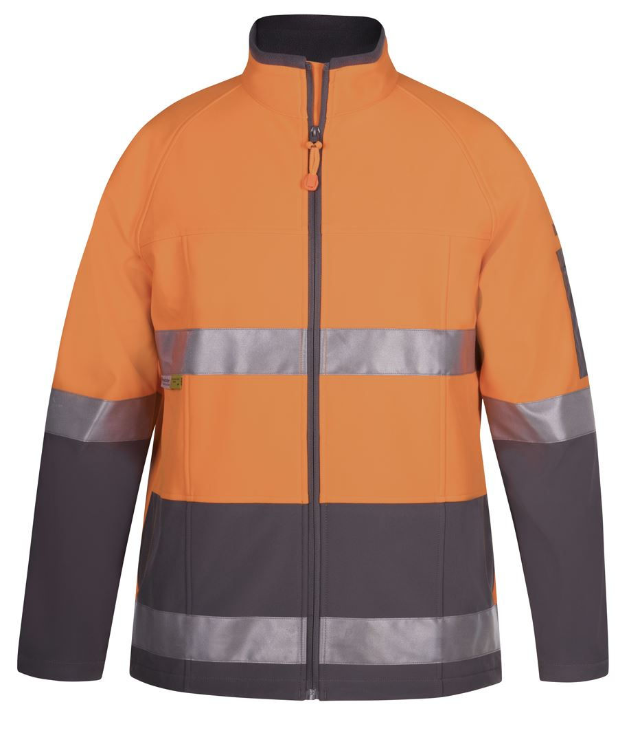 Hi Vis (D+N) Softshell Jacket - Orange/Charcoal