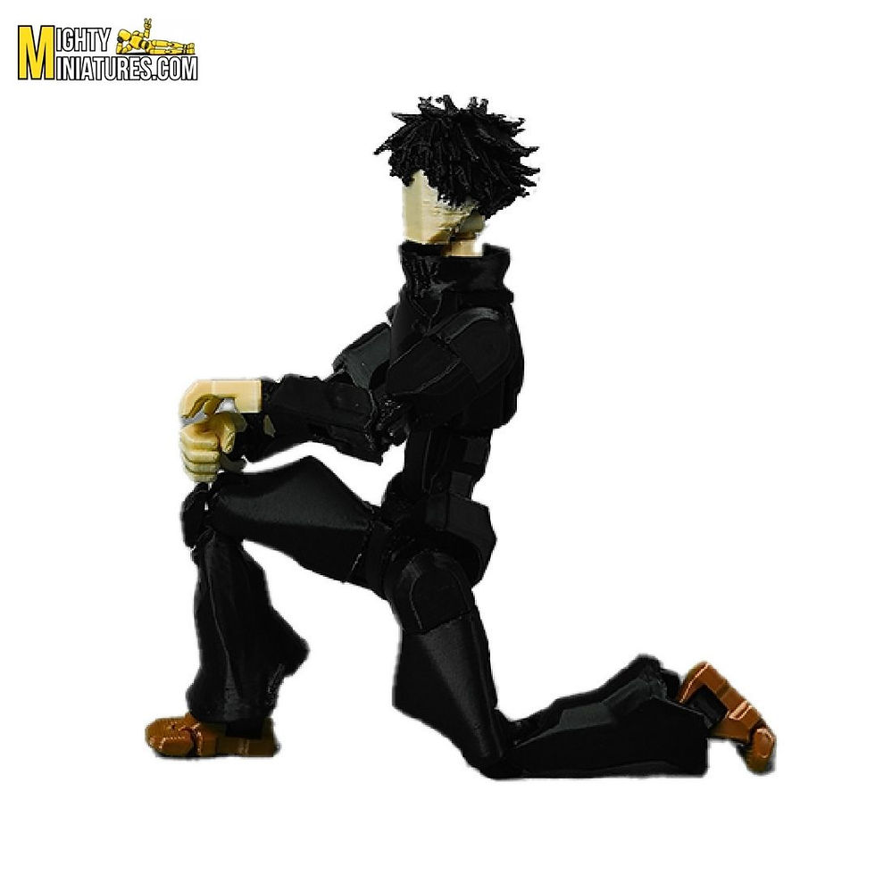 Thumbnail: Mighty Miniatures Shadow Sorcerer Figure – Fully Articulated Anime-Inspired Collectible (14 cm Poseable Dark Hero Character)