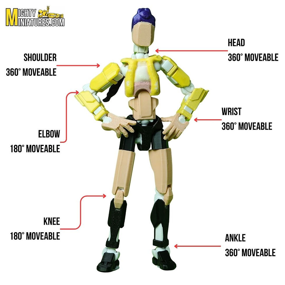 Thumbnail: Mighty Miniatures Rumii Blade Prime Action Figure – Fully Articulated Anime Warrior Collectible (Yellow Armor) | 20 cm