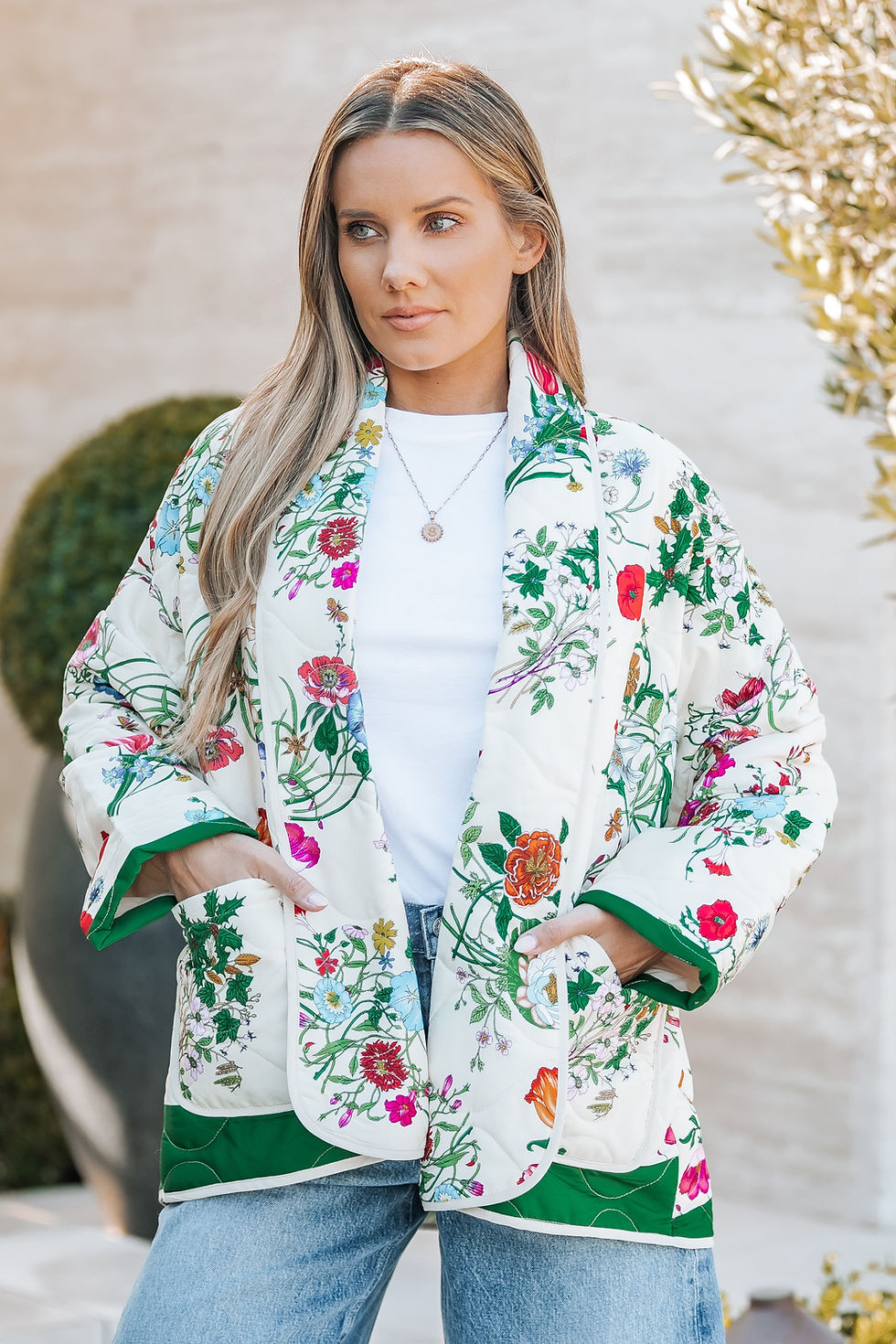 Thumbnail: CHRISTINE FLORAL PRINT PADDED JACKET