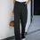Thumbnail: PARTIAL ELASTIC WAIST PANTS - BLACK