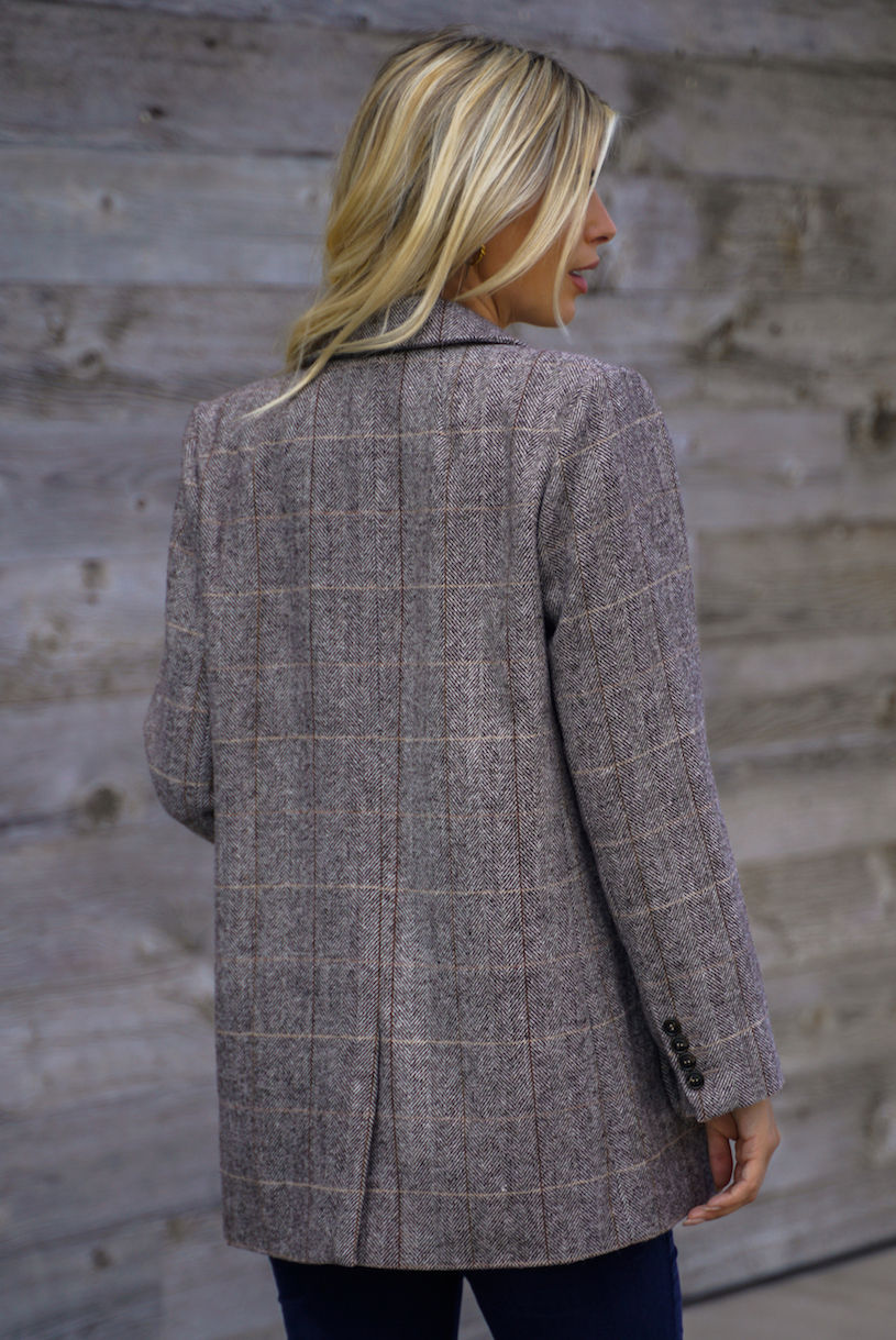 Thumbnail: PLAID BRUSHED BLAZER
