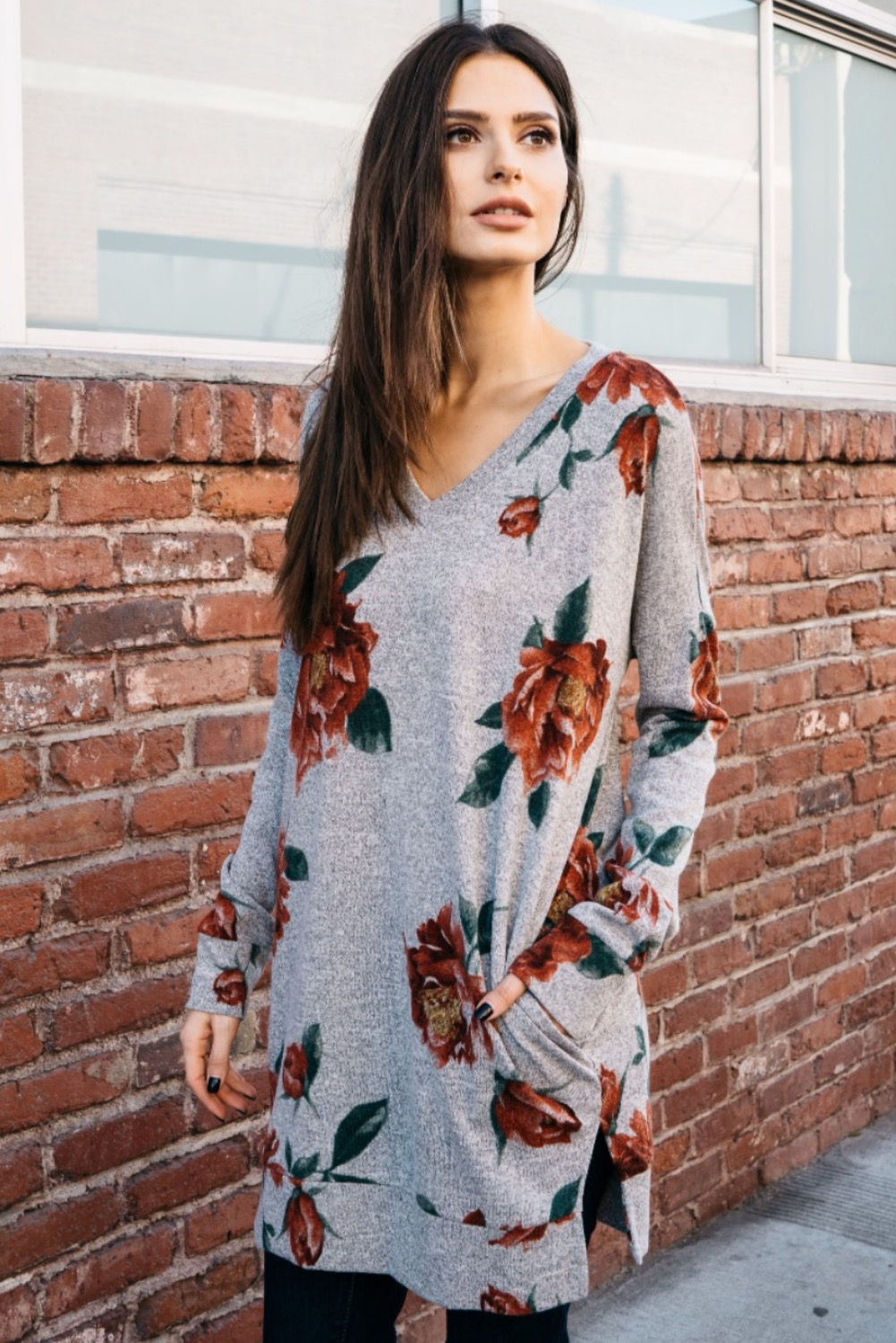FLORAL POCKET TUNIC