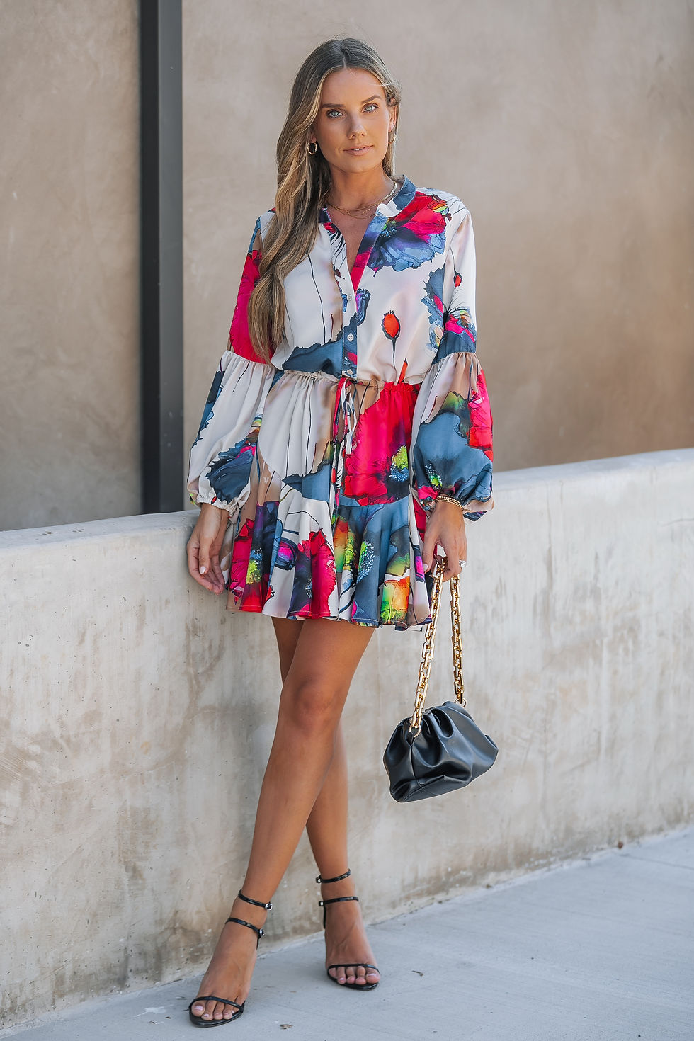 Thumbnail: FLOWER PAINT MINI DRESS