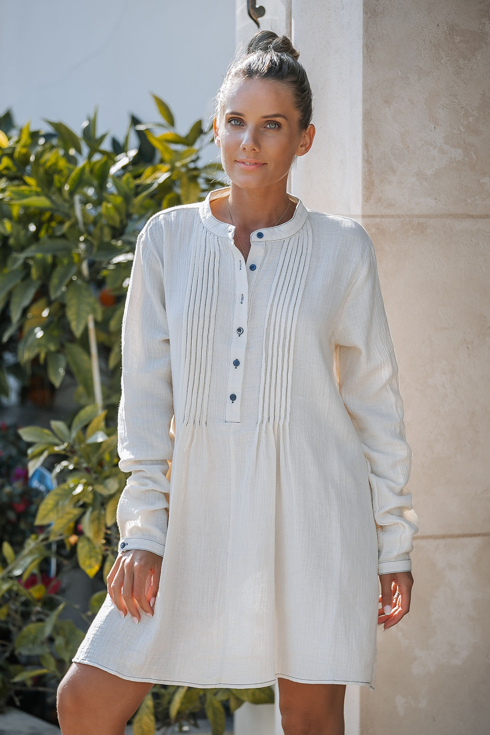 Thumbnail: EVELYN COZY TUNIC DRESS WITH POCKETS