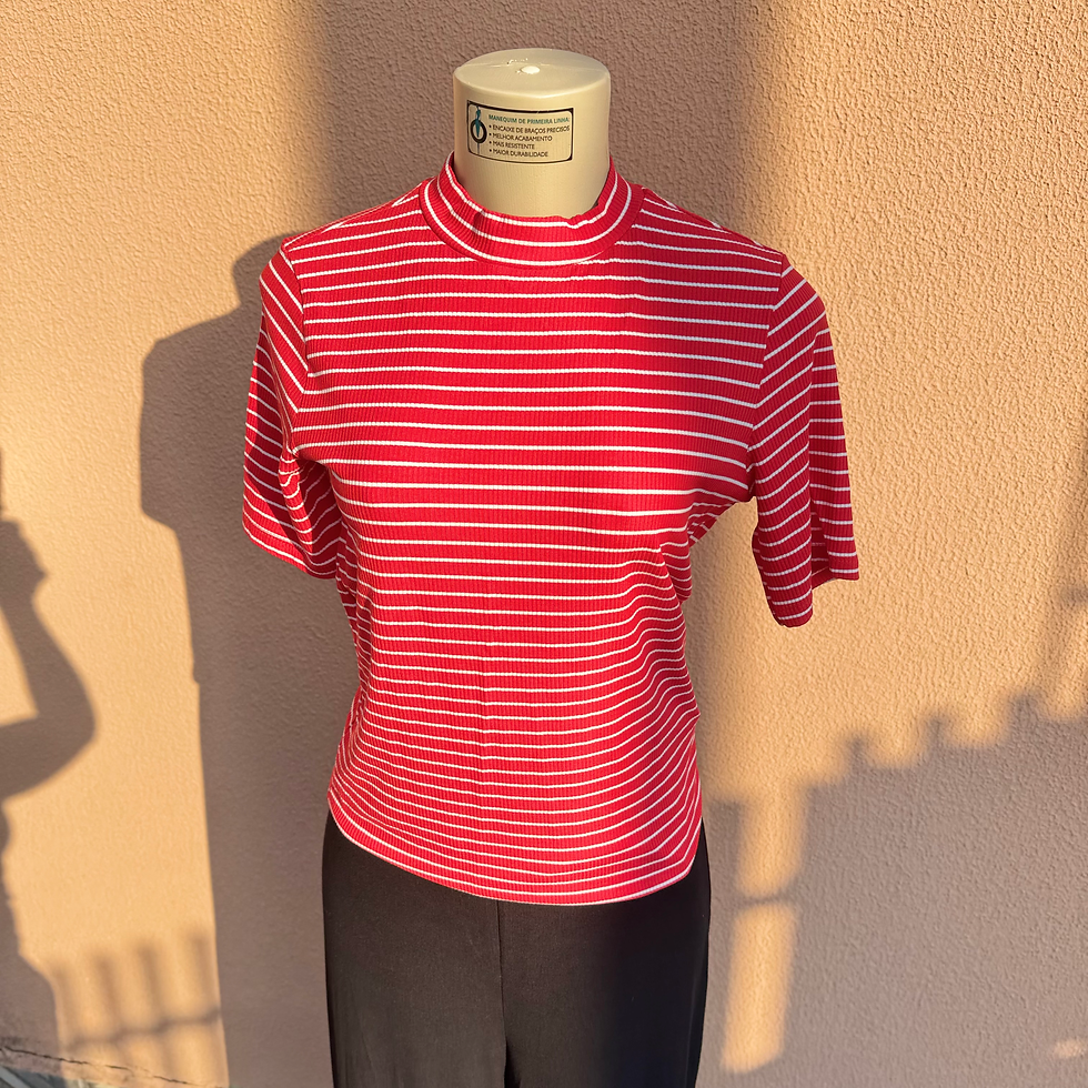 Miniatura: T-SHIRT VERMELHA LISTRA- TAM M