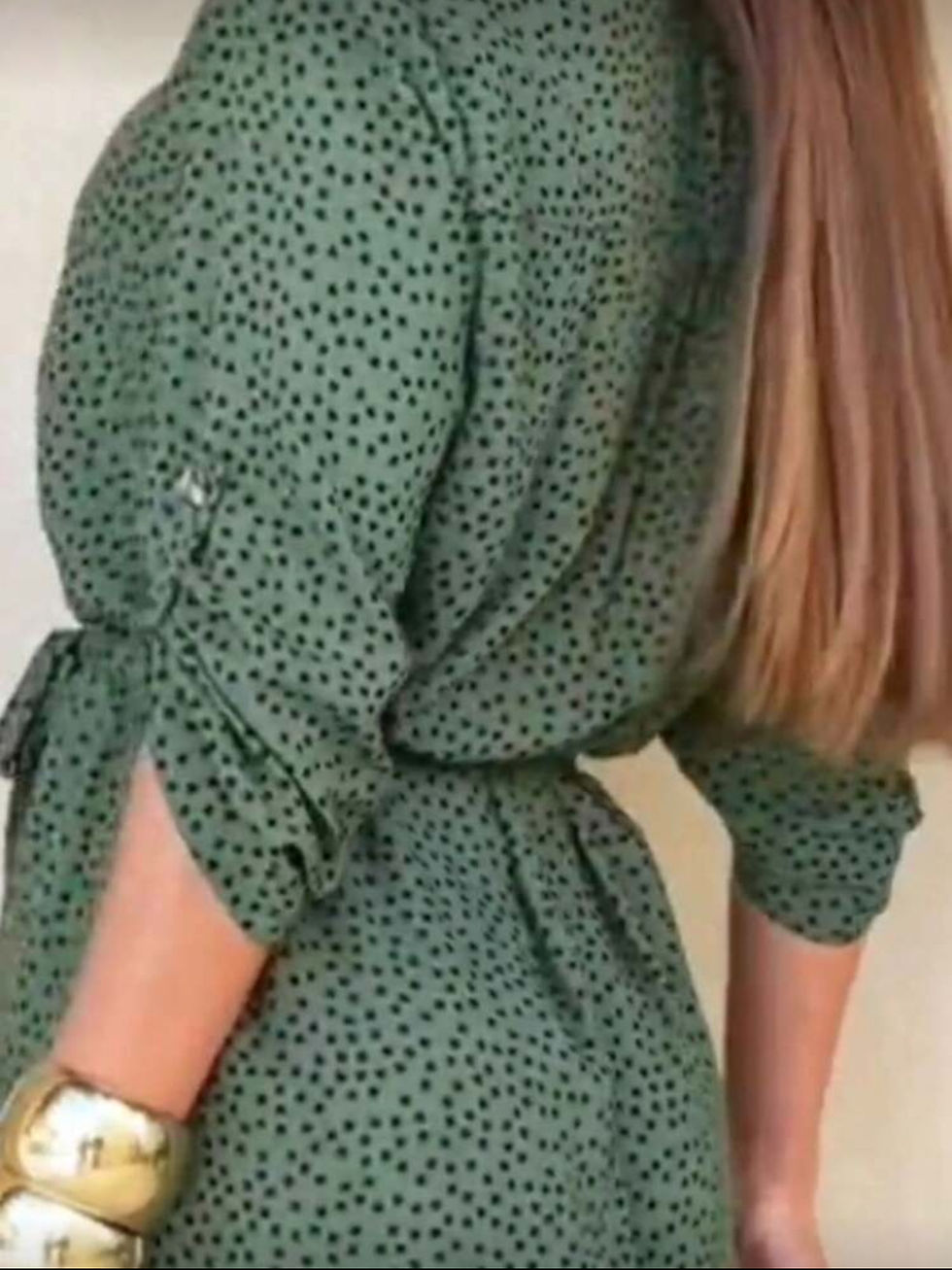 Miniatura: Vestido Chemise Midi Poá com Amarração