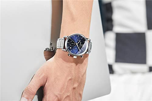 Thumbnail: Königswerk Men's Watches Chronograph Stainless Steel Waterproof Analog Quartz