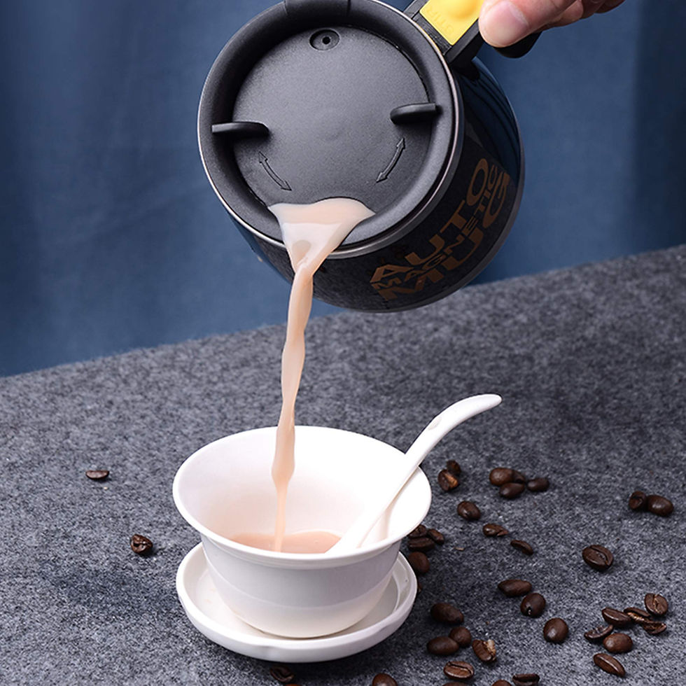 Thumbnail: Konigswerk Self Stirring Coffee Mug Cup - Funny Electric Stainless Steel, Black