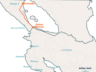 How to get to Peñas Blancas, Costa Rica, from Granada, Nicaragua?