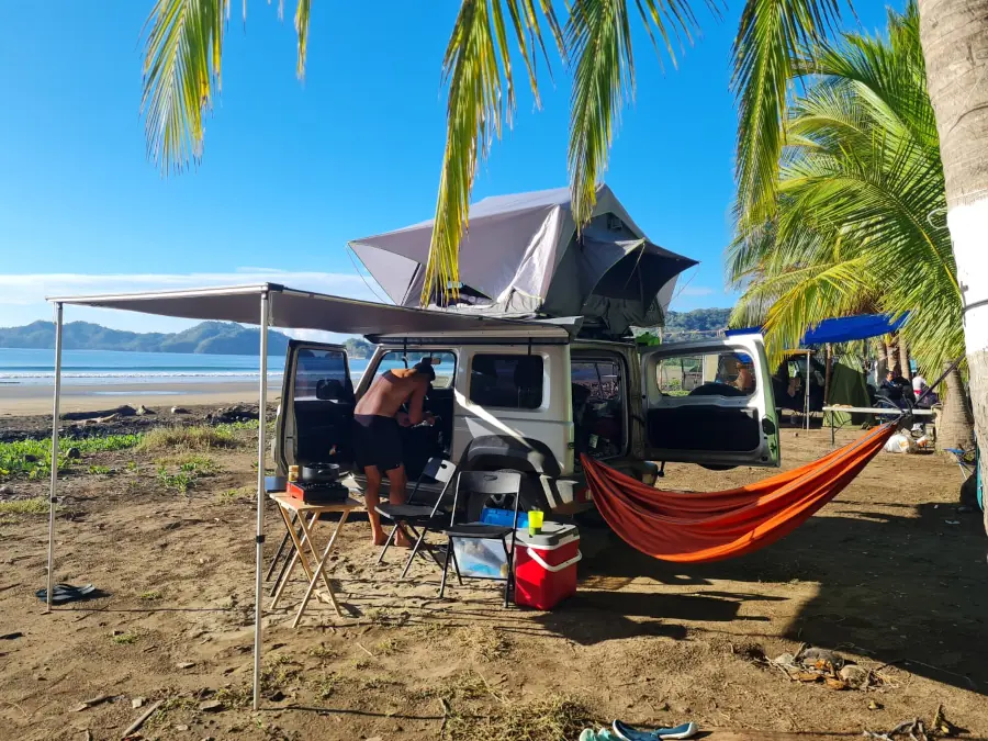 Costa Rider Campervan camping beach