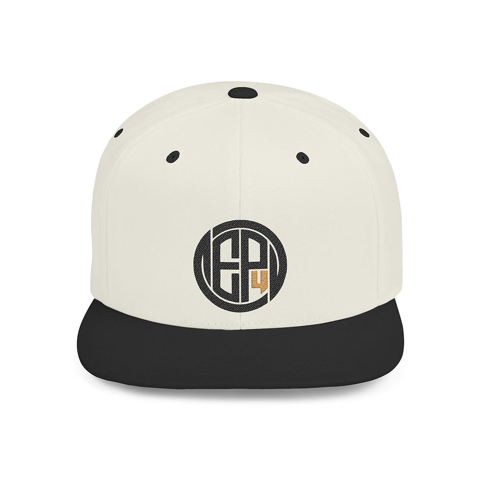 Thumbnail: EP4 Flat Bill Snapback Hat Round Logo