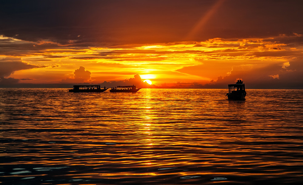 Tonle Sap Lake Sunset