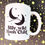 Thumbnail: Front view of white mug with black moons and stars and words "Stay wild moon child" printed on it