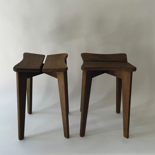 椅子 Marcel Gascoin Tabouret Pair of Side Tables by Marcel Gascoin Model Trefle