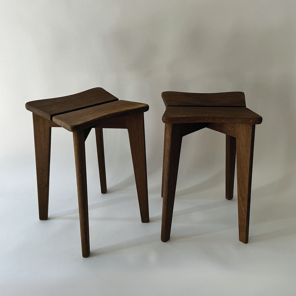 'Clover' Stool by Marcel Gascoin. Pierre Chappo. Pierre Chareau. Vintage French Furniture