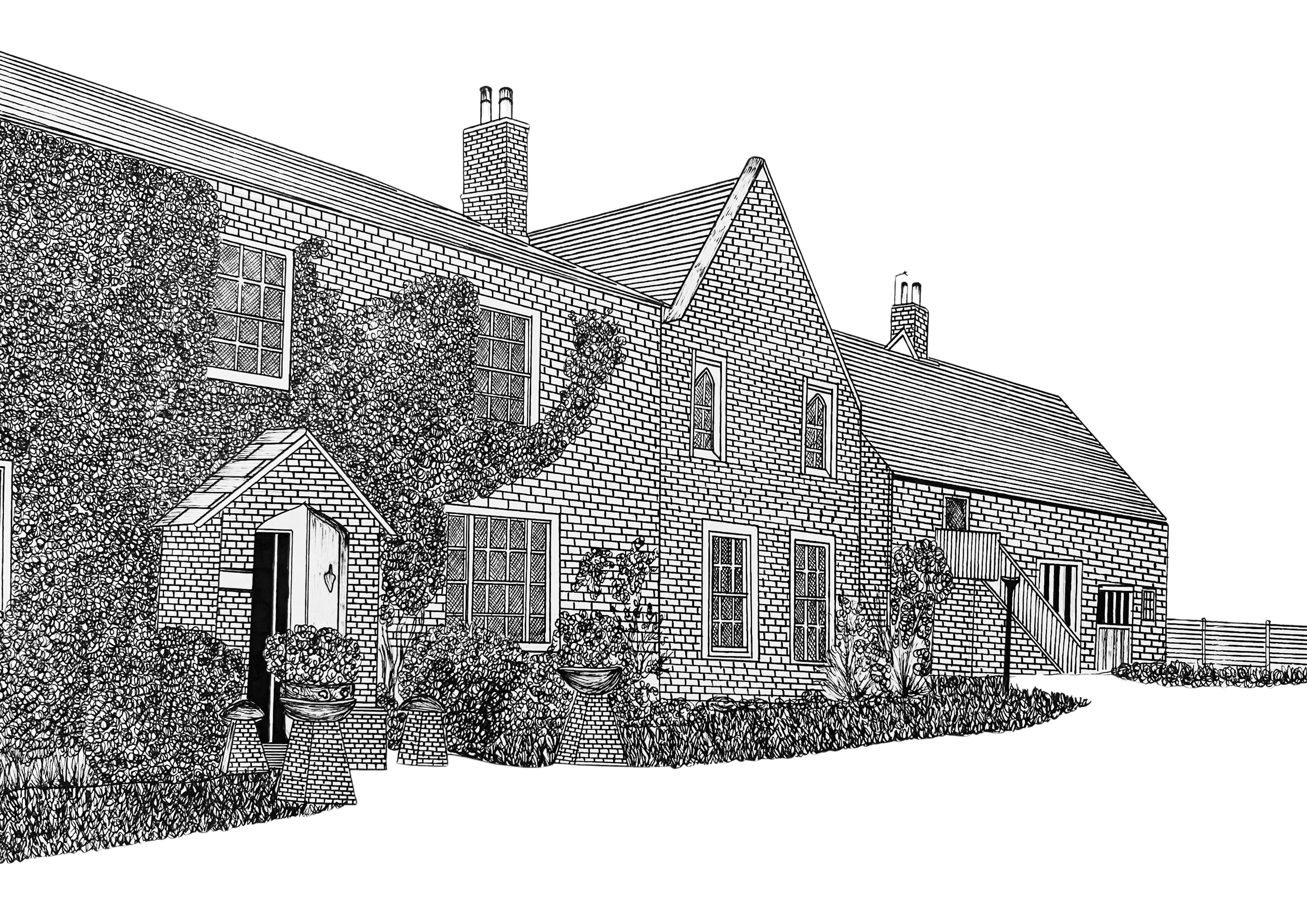 Caswell House Digital Print