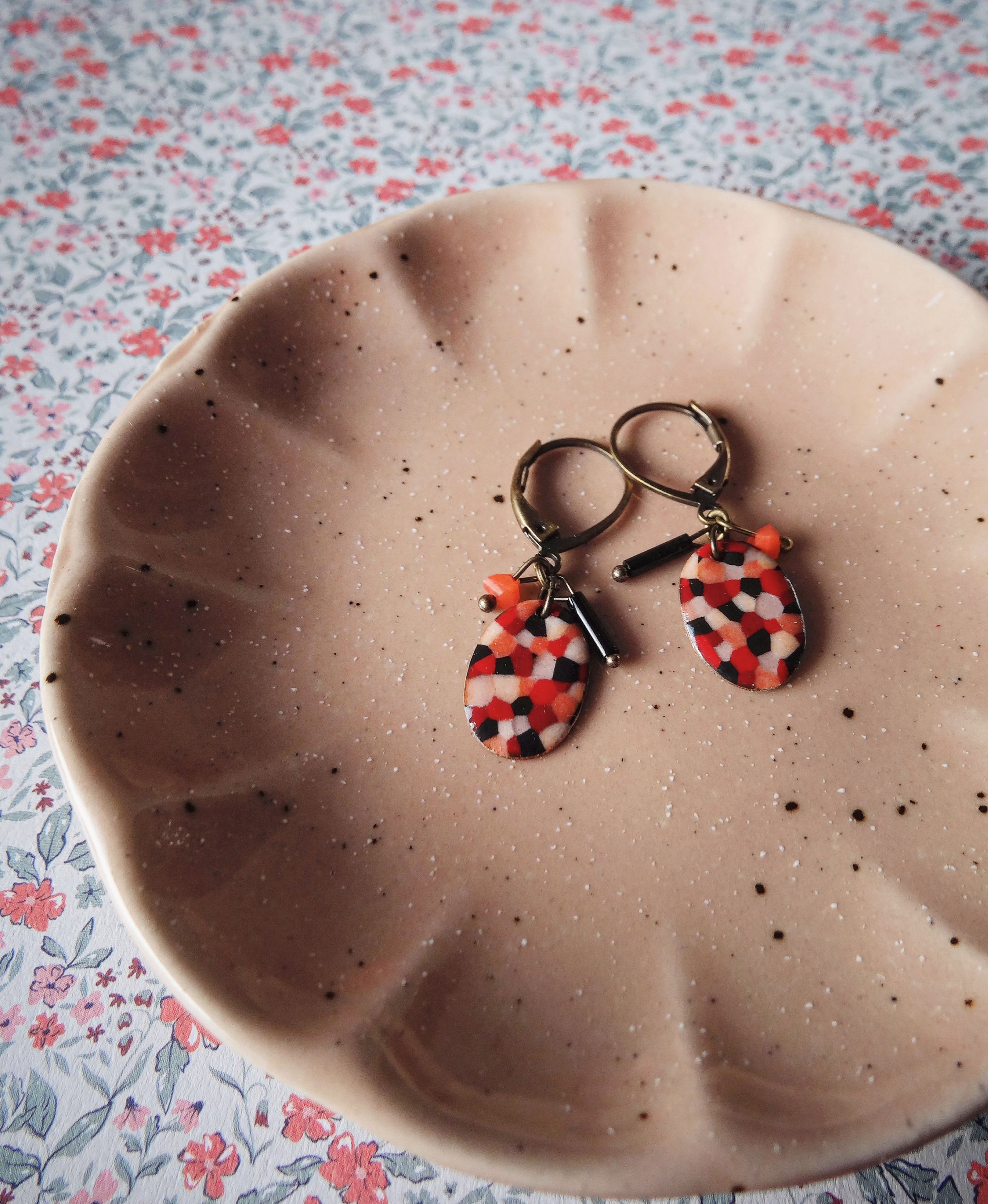 Dormeuses GISELE rouges