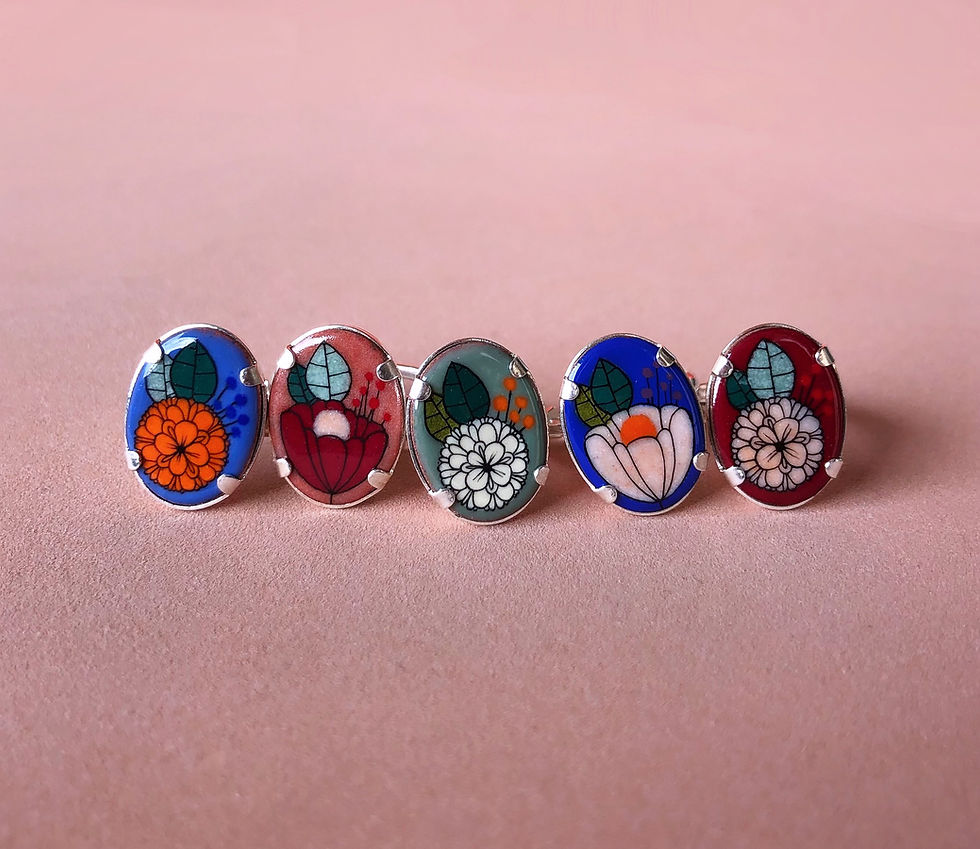 Miniature : Bague BOUQUET bleu Klein